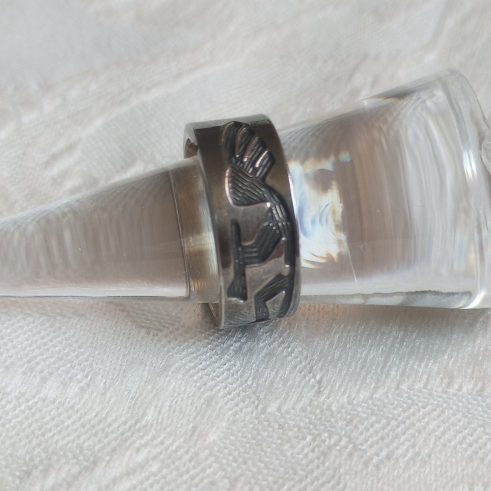 Kokopelli Sterling Silver Signed Dali 7.5 Ring